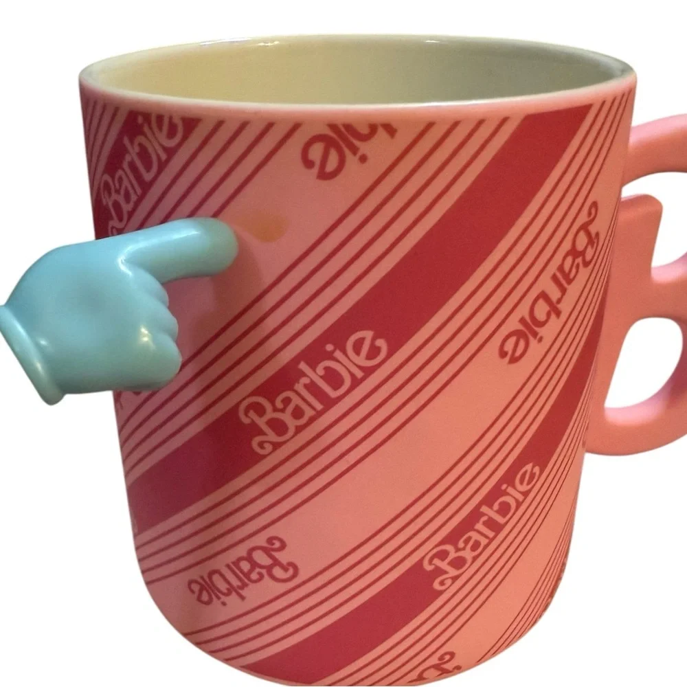 Barbie Pink Diagonal‎ Stripe Mug